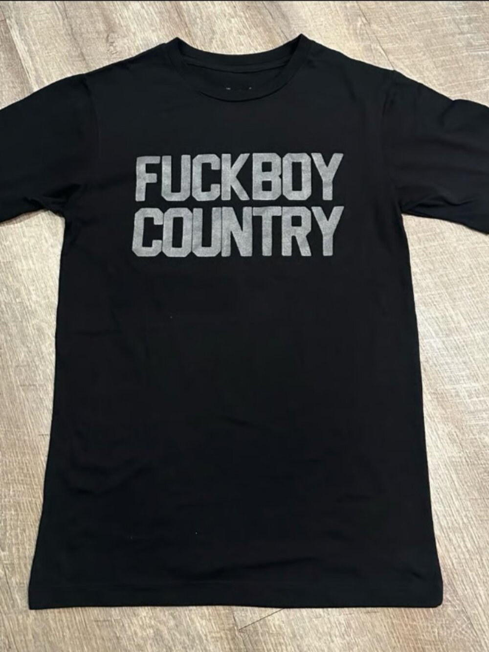 Kingsted Mens Small Fkboy Country Graphic Shirt Black